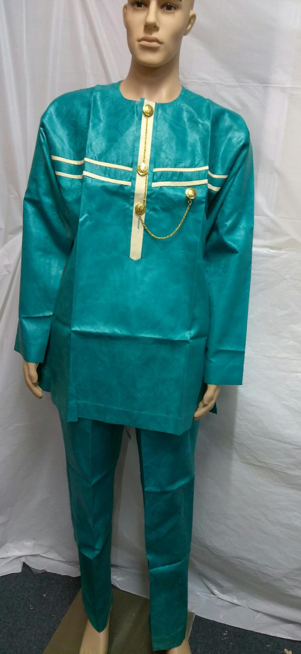 African Men Clothing with Ebroidered - Ladybee Swiss Lace