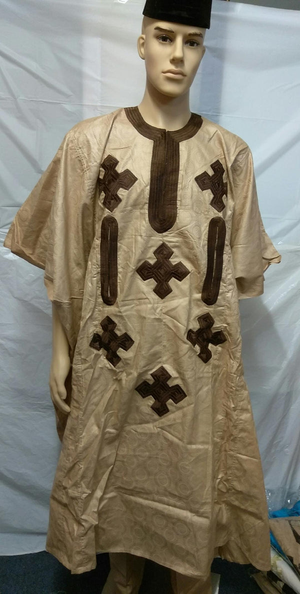 African Men Clothing Ebroidered Danshiki - Ladybee Swiss Lace