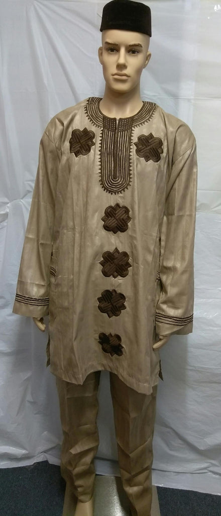 African Men Clothing with Ebroidered - Ladybee Swiss Lace