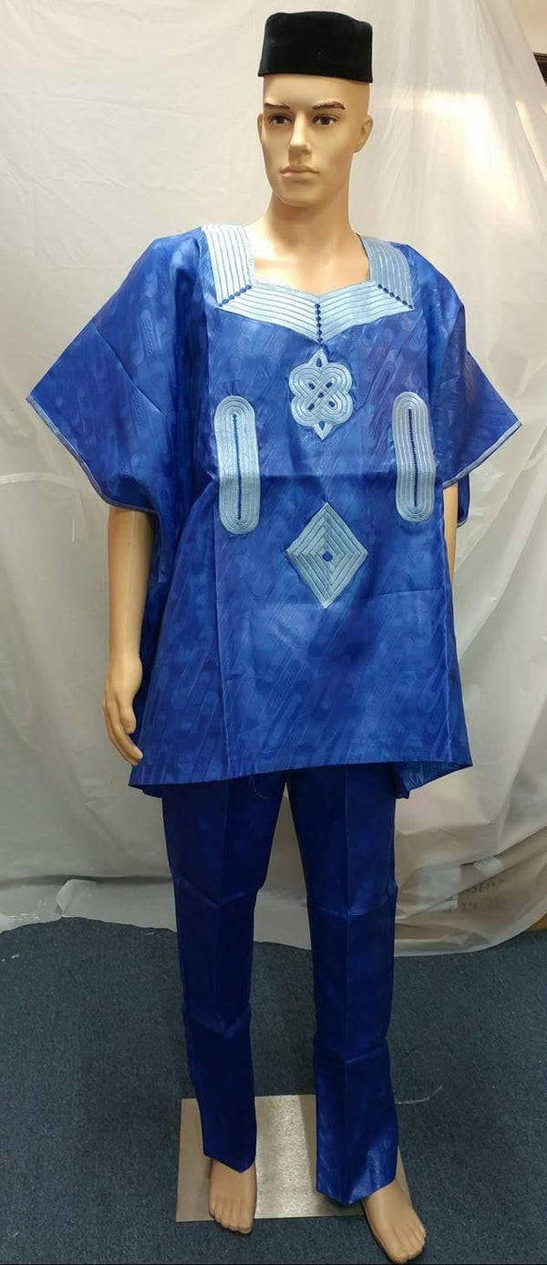 African Men Clothing Traditional Danshiki  Complete Set - Ladybee Swiss Lace