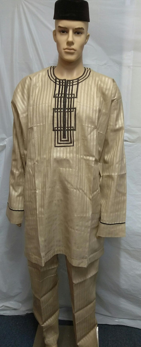 African Men Clothing Traditional  Outfit Complete Set - Ladybee Swiss Lace