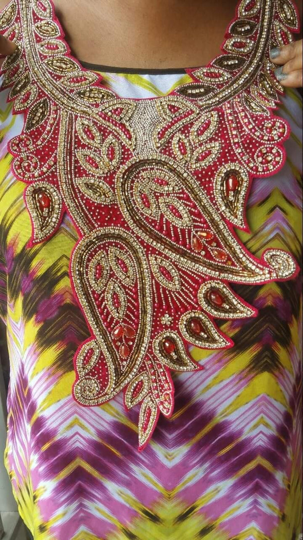 African Neckline Applique 13