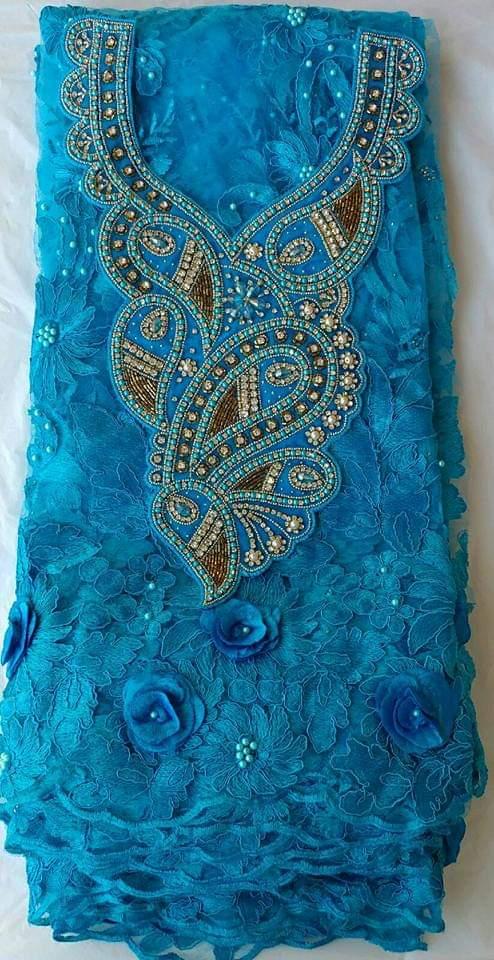 African Neckline Applique