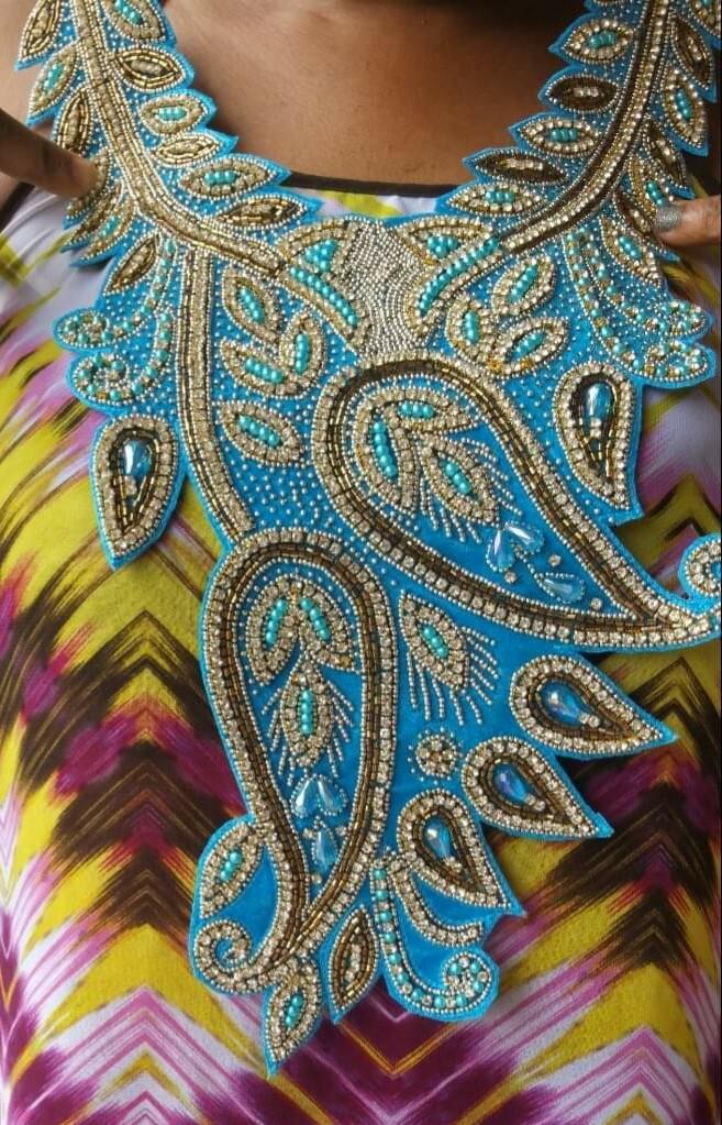 African Neckline Applique 21