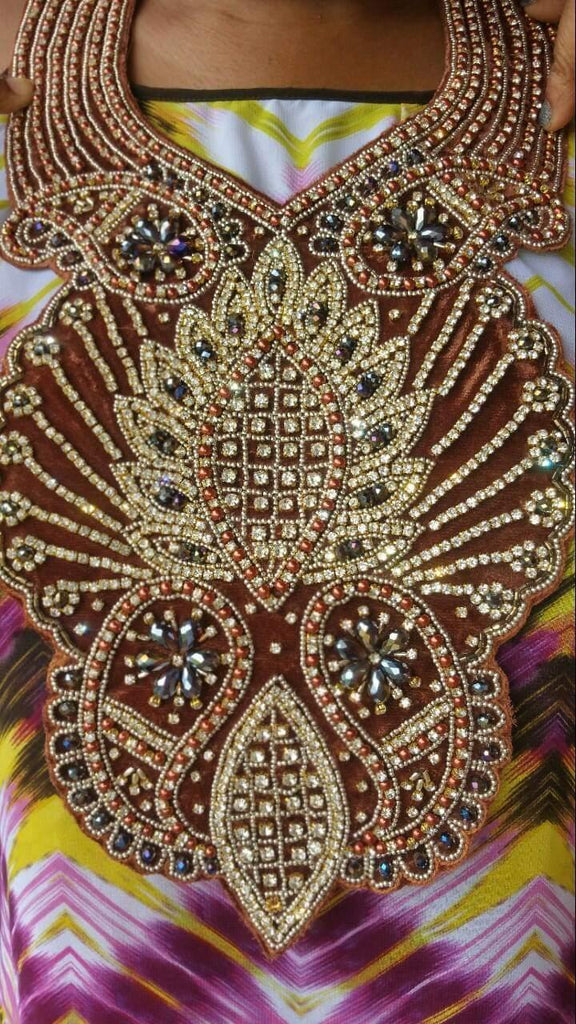 African Neckline Applique