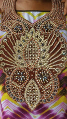 African Neckline Applique