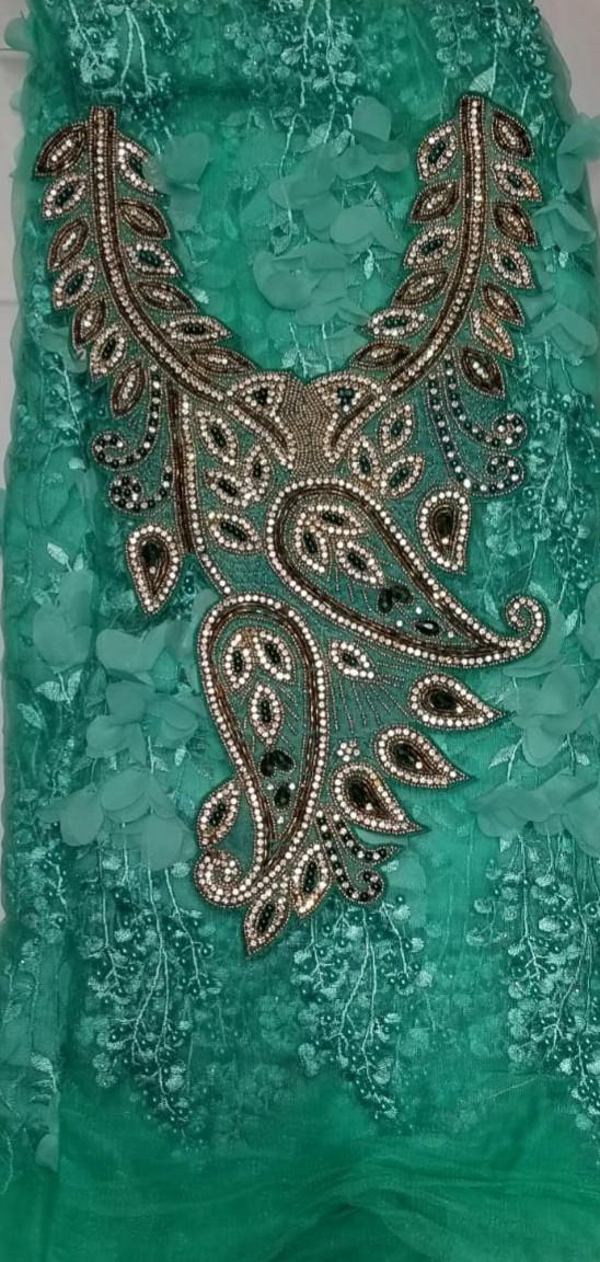 African Neckline Applique