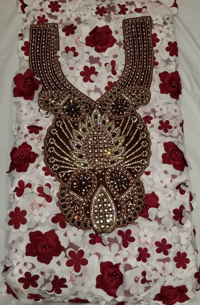 African Neckline Applique