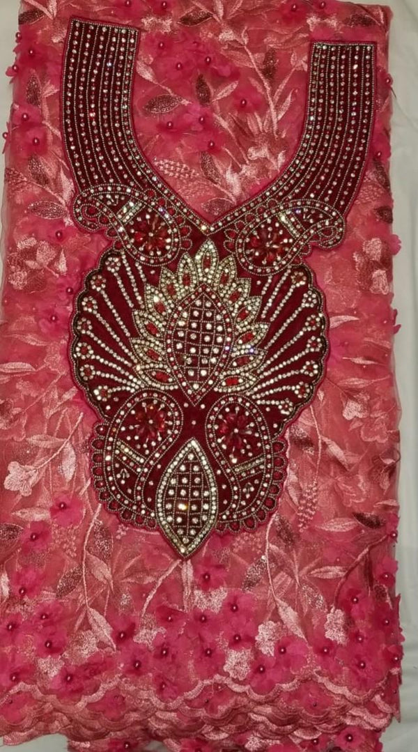 African Neckline Applique