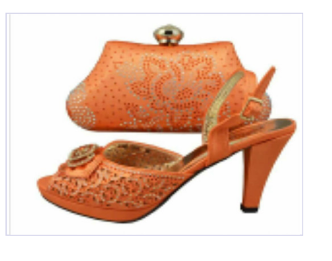 Orange Shoes Set - Ladybee Swiss Lace