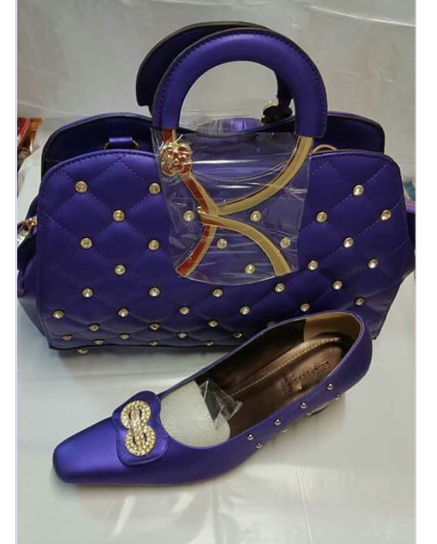 Classy Purple Shoes Set - Ladybee Swiss Lace
