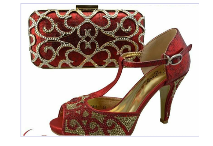 Elengant Red Shoes Set - Ladybee Swiss Lace