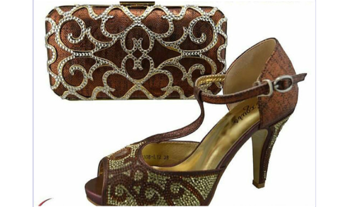 Brown Shoes Set - Ladybee Swiss Lace