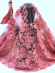 New Arriva 3D with Gorgeous Flowers - Ladybee Swiss Lace