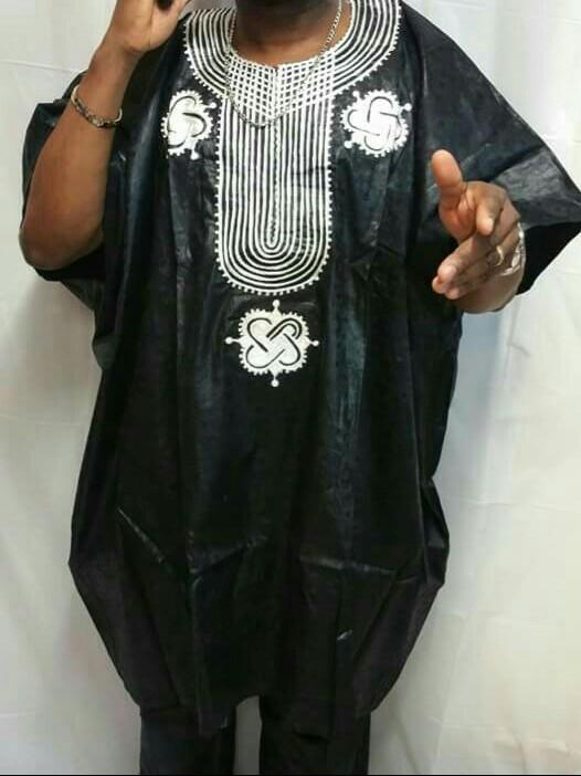 DANSHIKI AFRICAN MEN'S COMPLETE  SET OF OUTFIT - Ladybee Swiss Lace