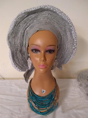 SILVER HEADTIE AUTO GELE - Ladybee Swiss Lace