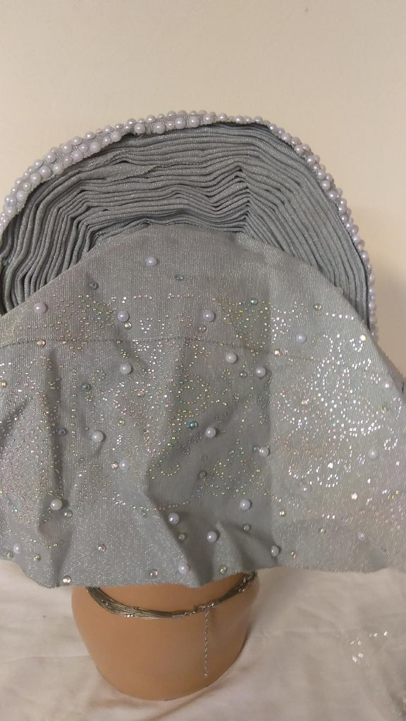 SILVER HEADTIE AUTO GELE - Ladybee Swiss Lace