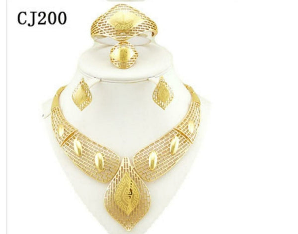 Fashion gold plated jewelry set