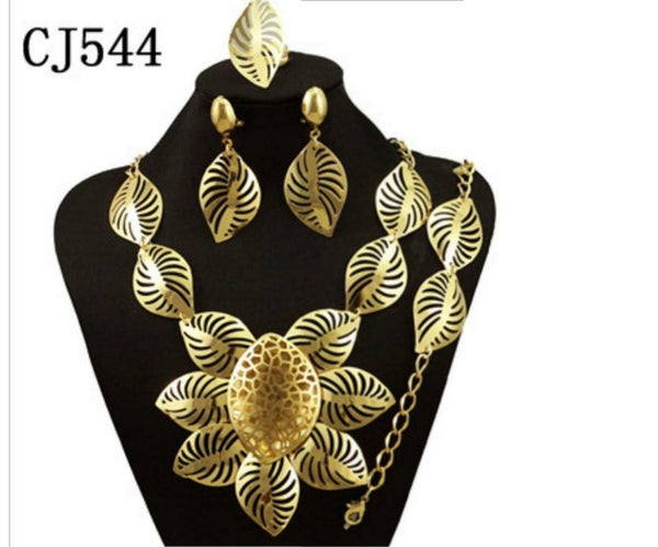 Women fashion gold plated jewelry set