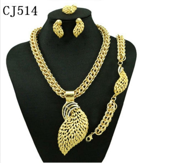 Beautiful fashion gold plated jewelry set