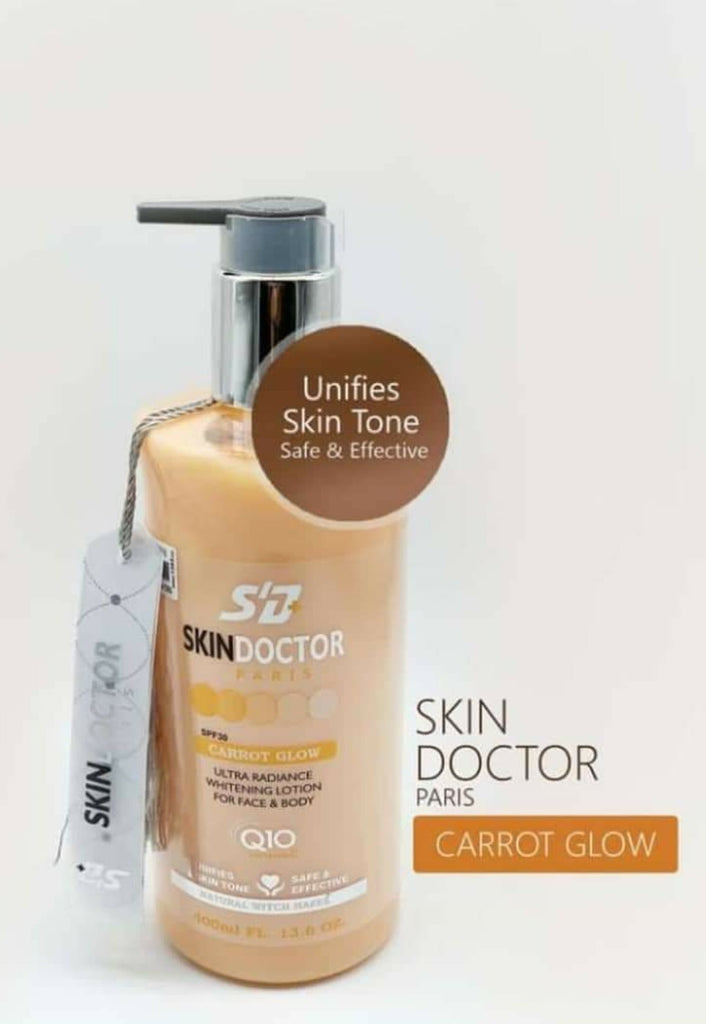 SKINDOCTOR PARIS CARROT GLOW ULTRA RADIANCE WHITENING LOTION FOR FACE AND BODY