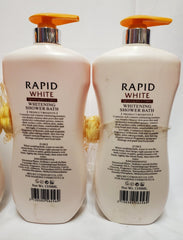 RAPID WHITE CARROT EXTRACT WHITENING SHOWER BATH 1350ML RESULT WITH 5 DAYS