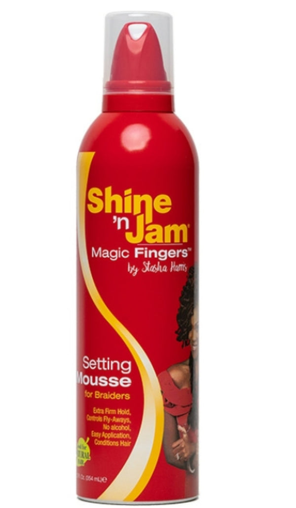 AMPRO SHINE N JAM MAGIC FINGERS BRAID MOUSSE 12OZ