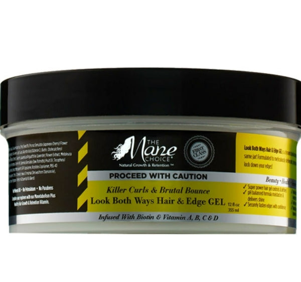 Mane Choice Caution Curl & Koils Edge Gel 12oz