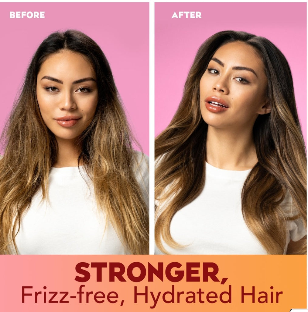 Frizz-Free + Keratin Smoothing Oil Miracle Gloss Spray, 5 in 1, De-frizz Hair, Shiny Hair, Keratin, Argan Oil