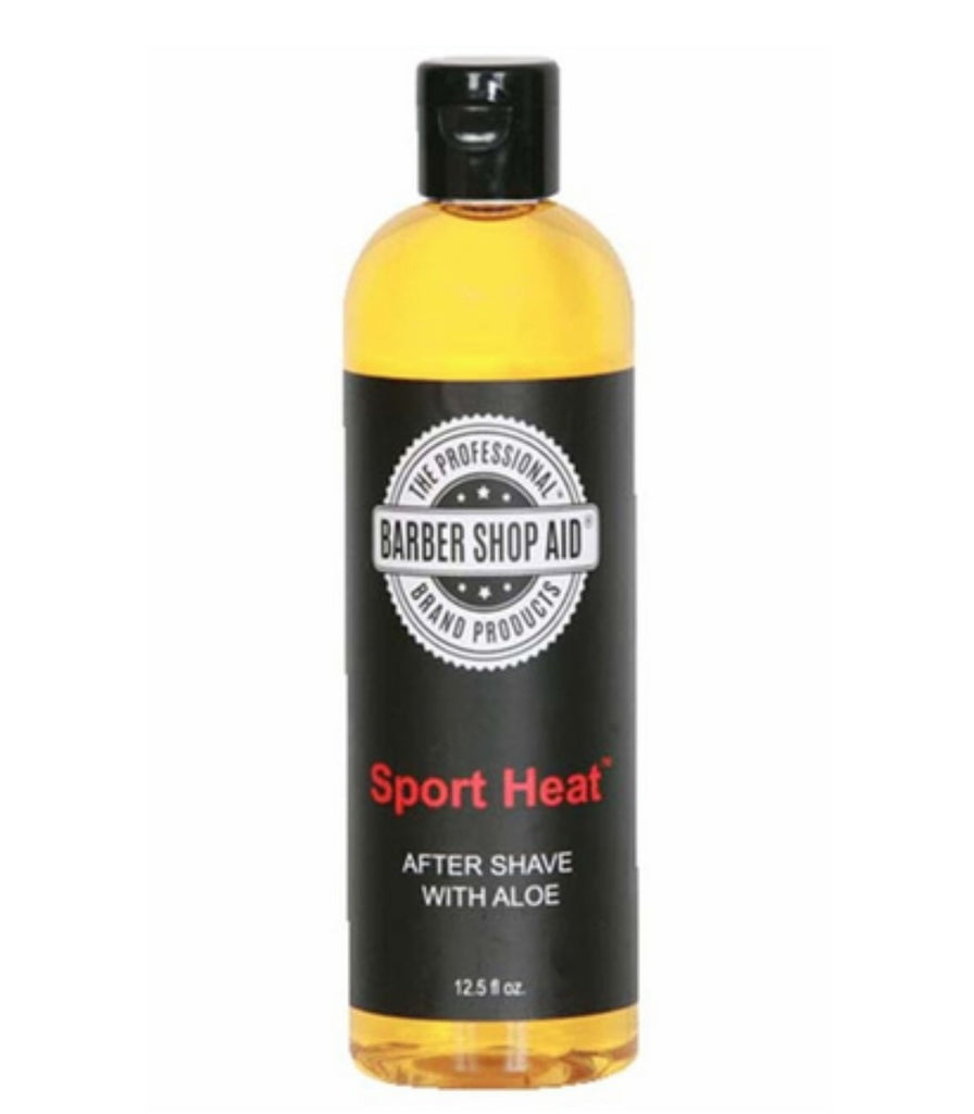 Barber Shop Aid Sport Heat Aftershave with Aloe 12.5 oz