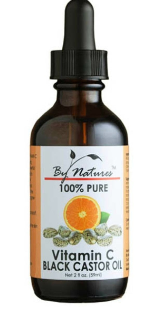 BY NATURES 100% PURE BLACK CASTOR OIL-VITAMIN C 2