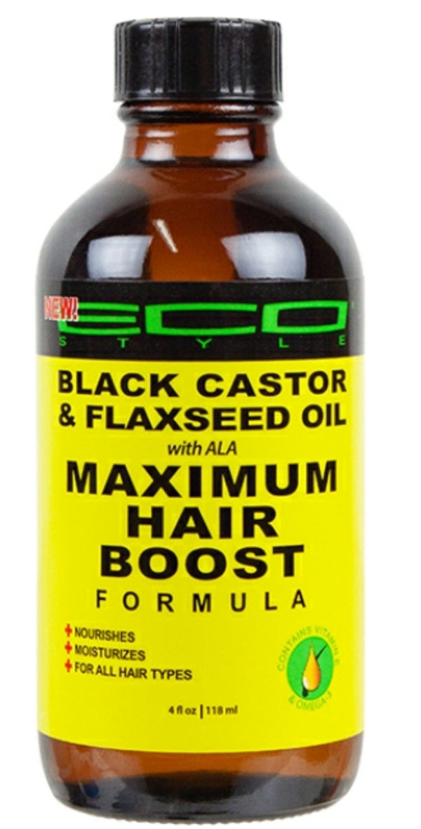 ECO BLK CASTOR & FLAXSEED OIL MAXIMUM HAIR BOOSTER