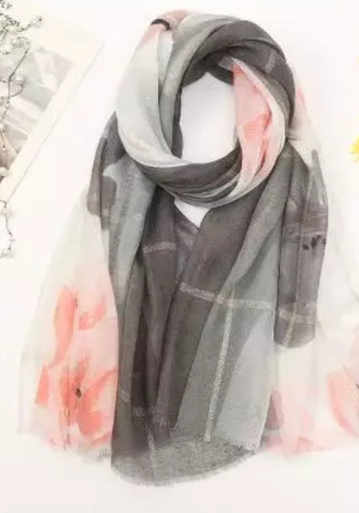 Silk Cotton Scarf Women Luxury hijab Long Scarf