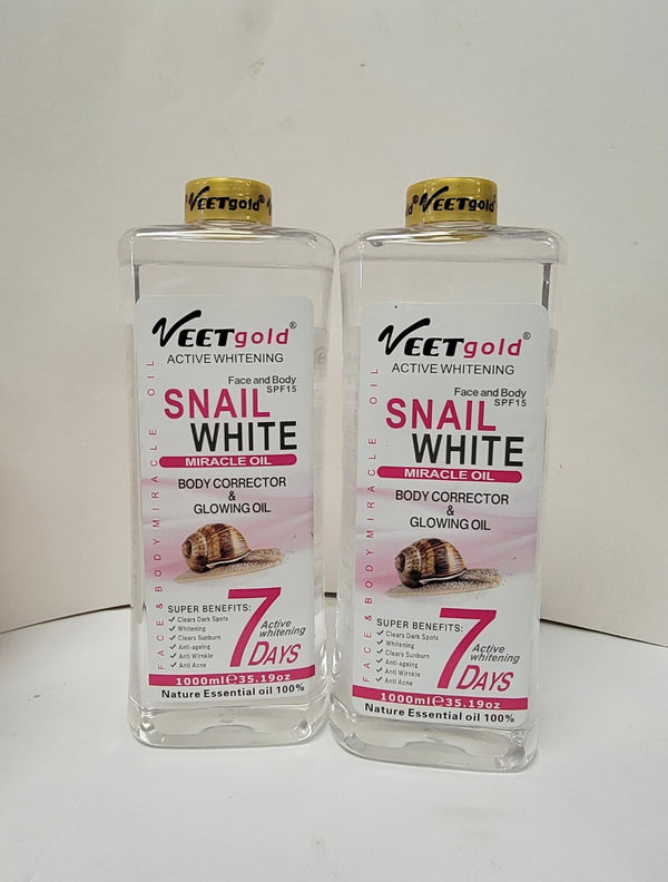 VeetGold Snail white oil Body corrector and glowing oil 1000ml
