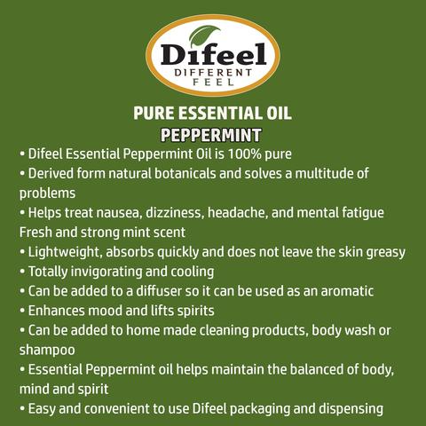 DIFEEL 100% ORGANIC - PEPPERMINT OIL 1 OZ