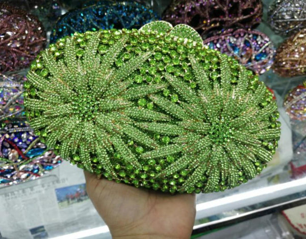 BEAUTIFUL EXQUISITE CLASSIC DAZZING CRYSTAL  PARTY PURSE - Ladybee Swiss Lace