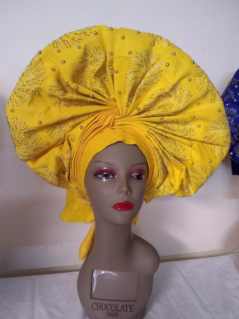 YELLOW AUTO GELE HEADTIE