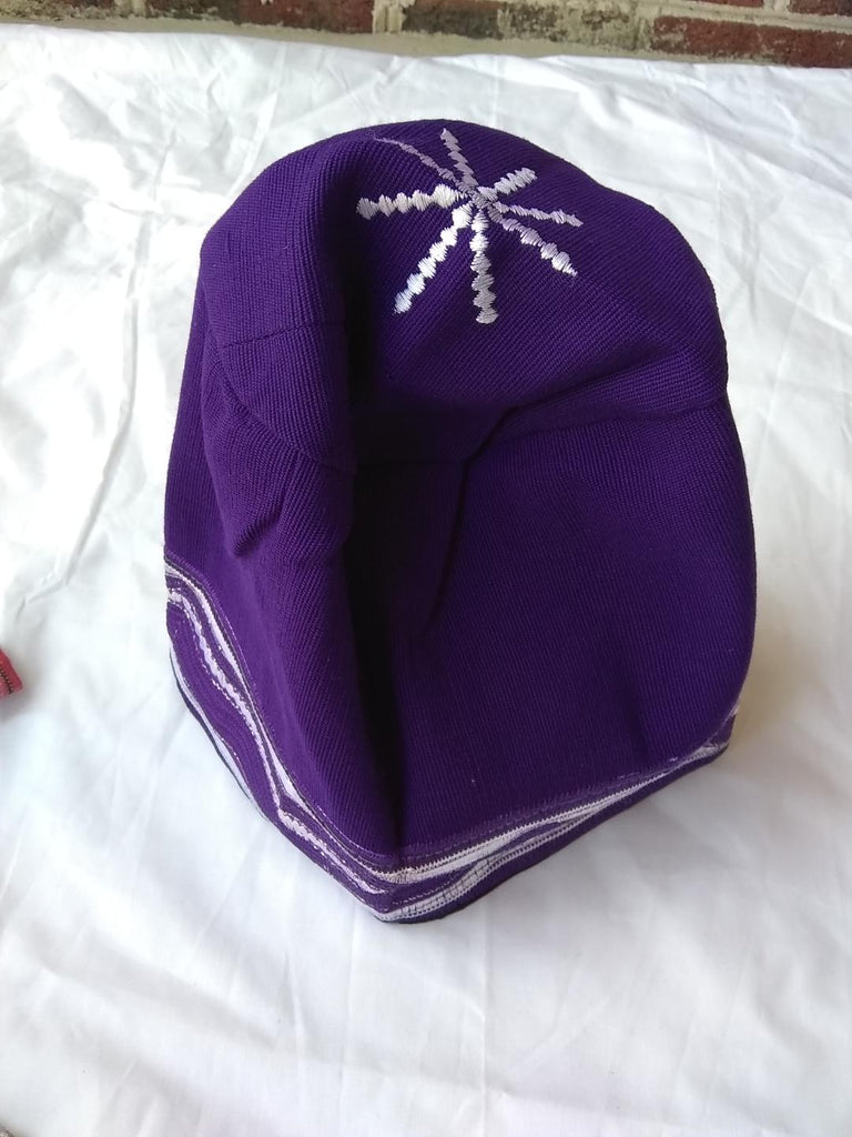 Purple Nigerian Traditional  Native  Wear Men Cap for Traditional Ceremoneis - Ladybee Swiss Lace