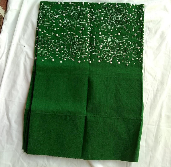 GREEN GELE HEAD TIE - Ladybee Swiss Lace