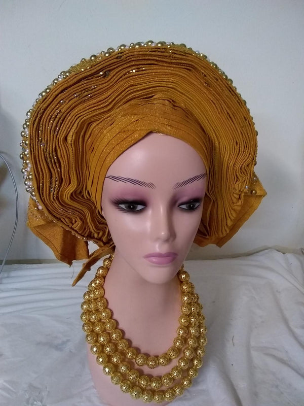 Unique Auto Gele - Ladybee Swiss Lace