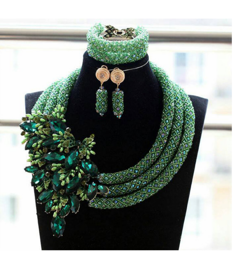 Women Complete Beads Jewelry Set 2 - Ladybee Swiss Lace