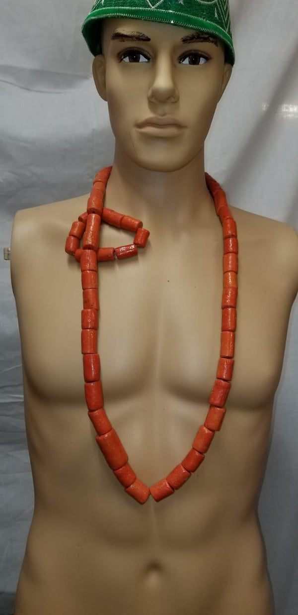 AFRICAN TRADITIONAL UNISEX  CORAL BEADS SET