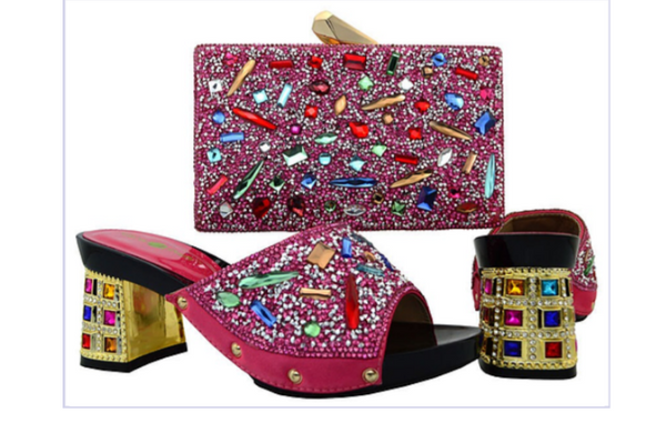 Stunning Pink Shoes Set - Ladybee Swiss Lace