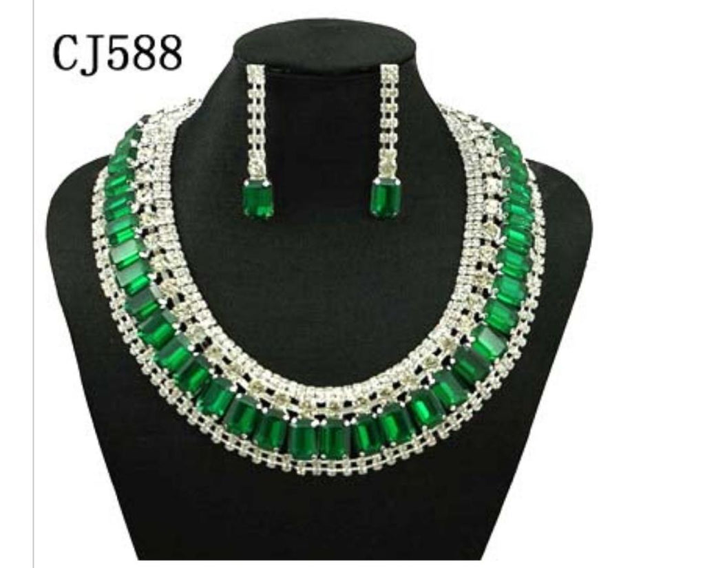 Green Jewelry Set - Ladybee Swiss Lace