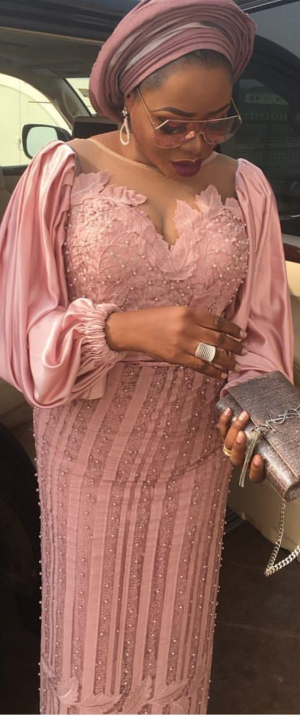 Lovely Beaded Sweet Tulle  Lace Fabric - Ladybee Swiss Lace