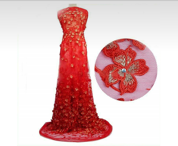 New 3D french Lace fabric Tulle Net - Ladybee Swiss Lace