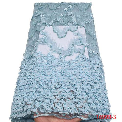 Stuning Handmade beaded fabric with lovely flowers - Ladybee Swiss Lace