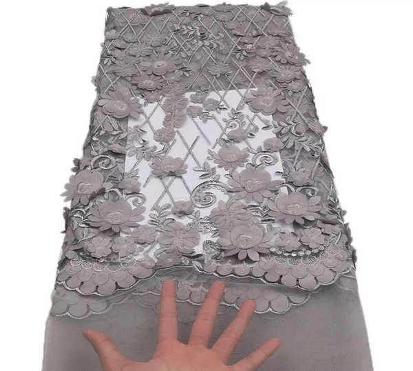 Unique 3D African Fabric Lace for wedding - Ladybee Swiss Lace