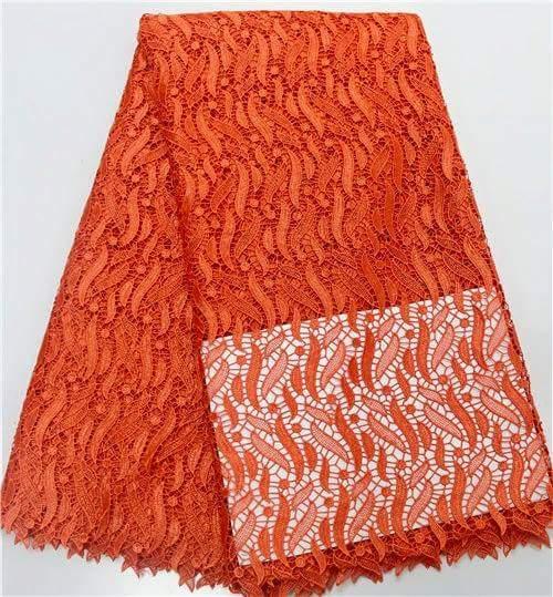 Orange African Cord Lace - Ladybee Swiss Lace