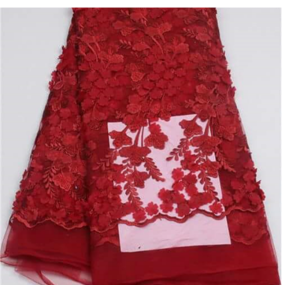 Burgundy Tulle Net Lace - Ladybee Swiss Lace